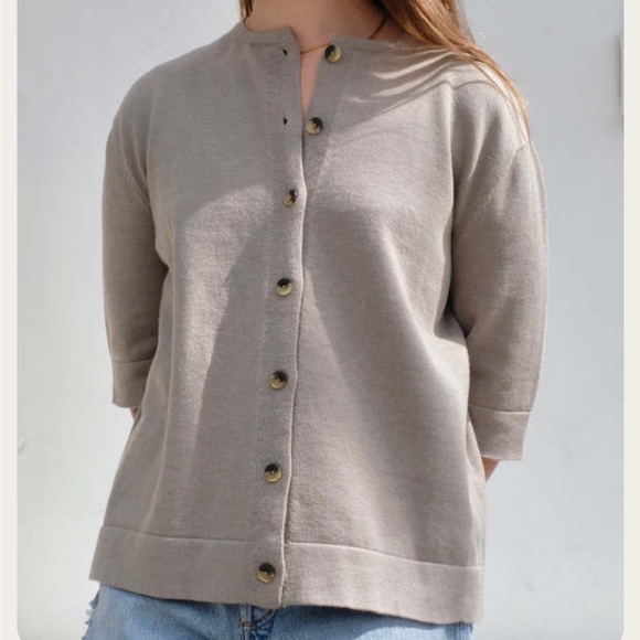 NWT Lauren Manoogian short sleeve Cardigan - Picture 5 of 14